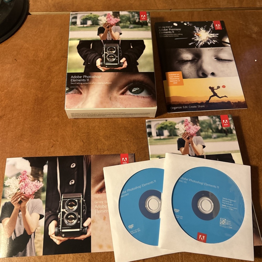 Adobe Photoshop Elements 11 Big Box Complete with Serial Number
